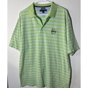 VTG Tommy Hilfiger Pga National Golf Polo Men's Large  Green Striped ultra-fresh